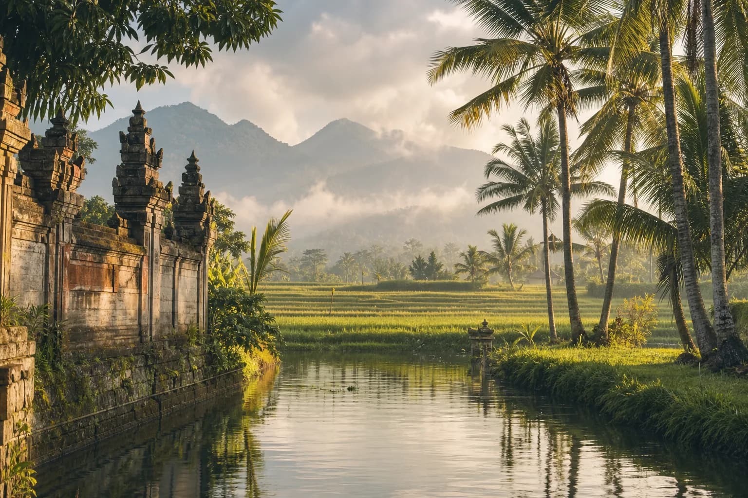 Bali travel scene with Quiet Atlas editorial mood.