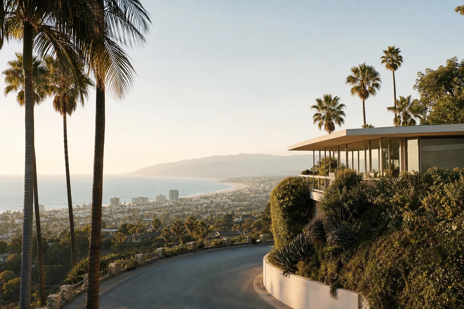 Los Angeles travel scene with Quiet Atlas editorial mood.