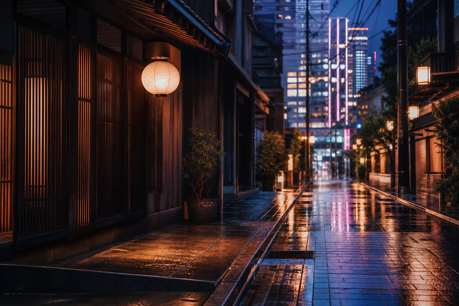 Tokyo travel scene with Quiet Atlas editorial mood.